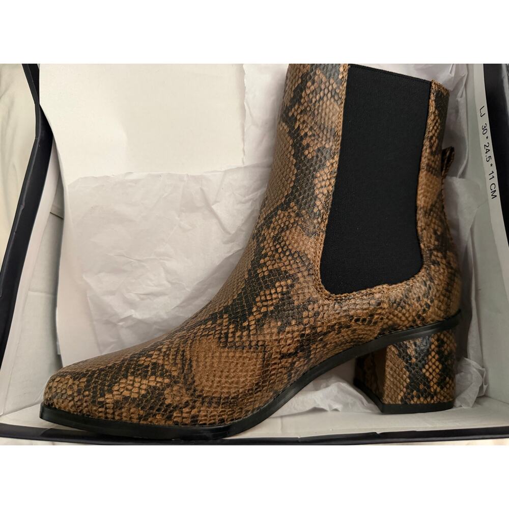 New French connection Chrissy snake print boots sz 6.5 - Picture 3 of 4